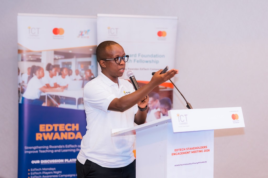 Dieudonné Dusabimana, EdTech Fellowship Program Manager, presenting